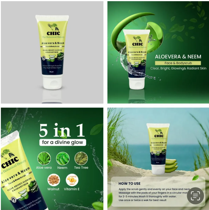 Pigmentation Repair Cream and Aloe Vera Neem Scrub Combo